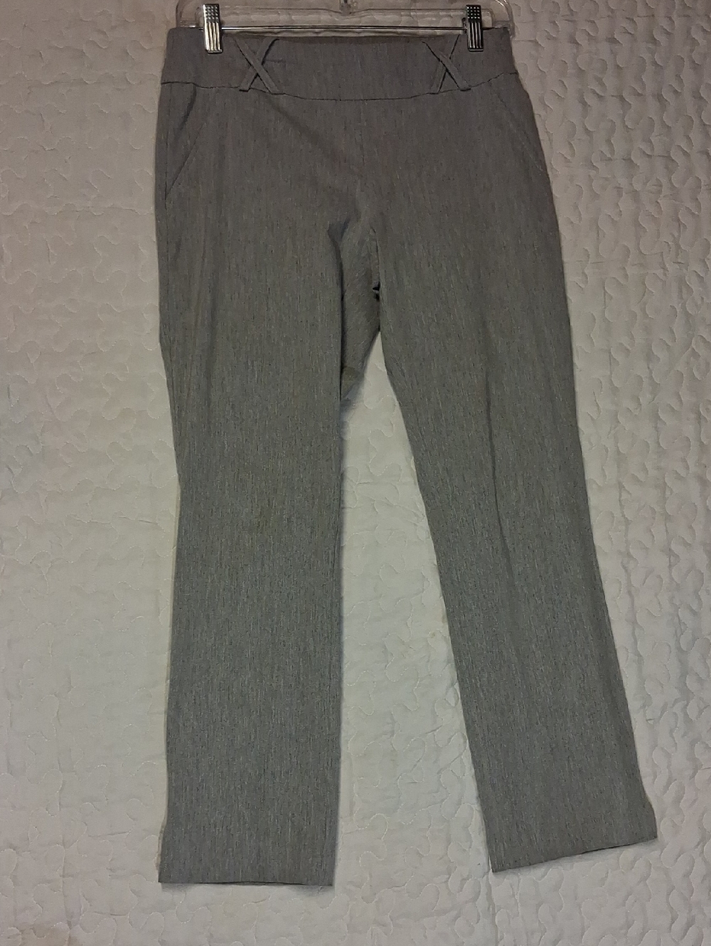 Joe B By Joe Benbasset  Women's Cropped Dress Pants - Gray Size M Faux Pockets